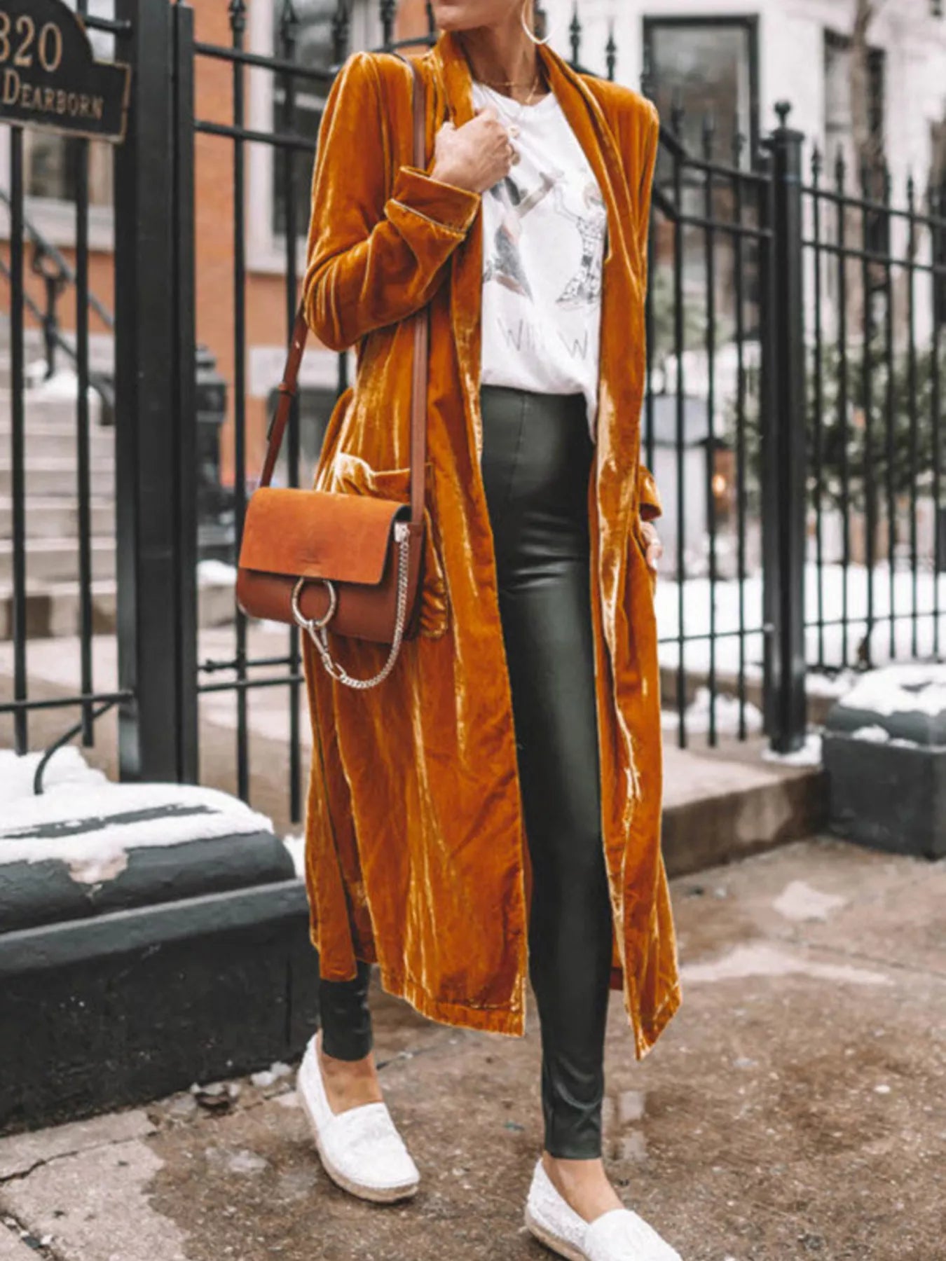 Open Front Long Sleeve Longline Cardigan