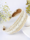 Amelia Lace and Linen Headband