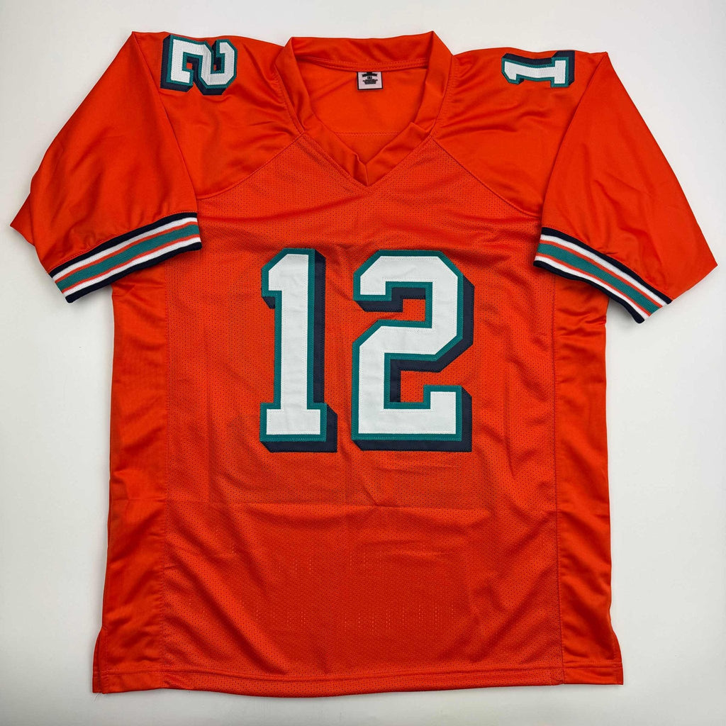 Autographed/Signed Bob Griese Miami Orange Football Jersey JSA COA
