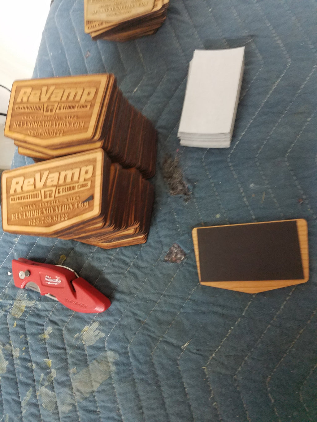 Premium Laser Engraved Hardwood Business Cards with Magnetic Backing – Made by U.S. Veterans