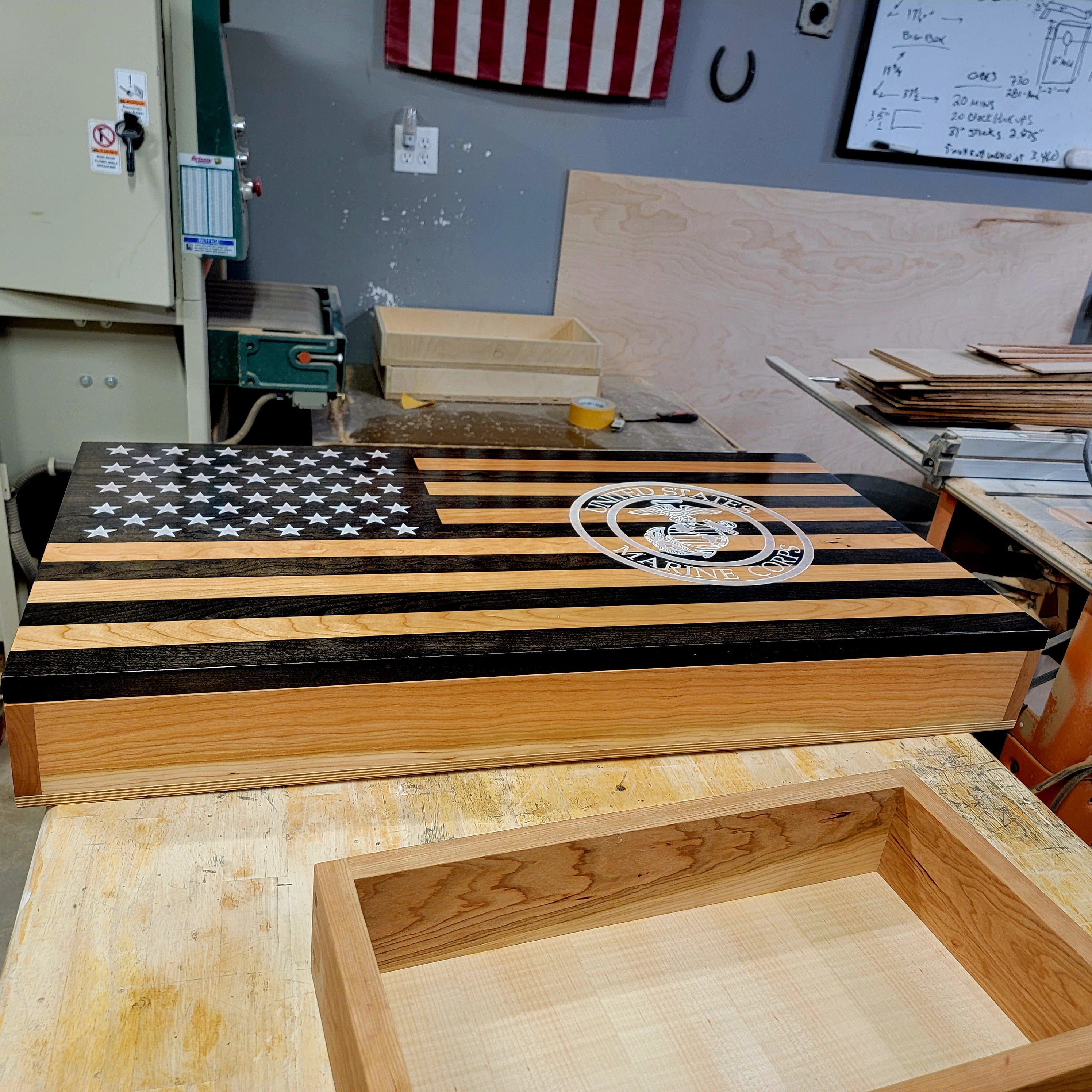 Large Handcrafted Cherry Hardwood Concealment Box – Made by U.S. Veterans