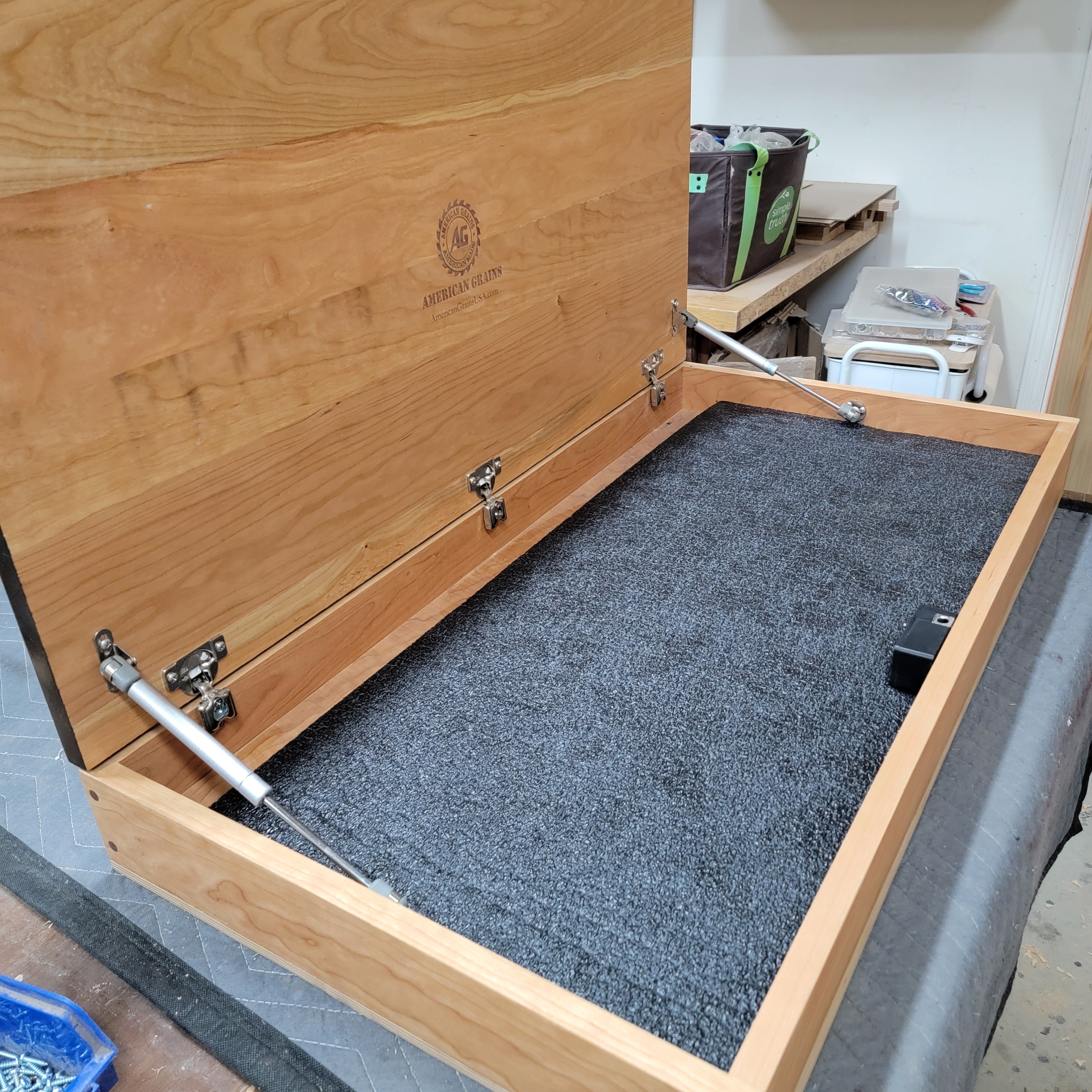 Large Handcrafted Cherry Hardwood Concealment Box – Made by U.S. Veterans