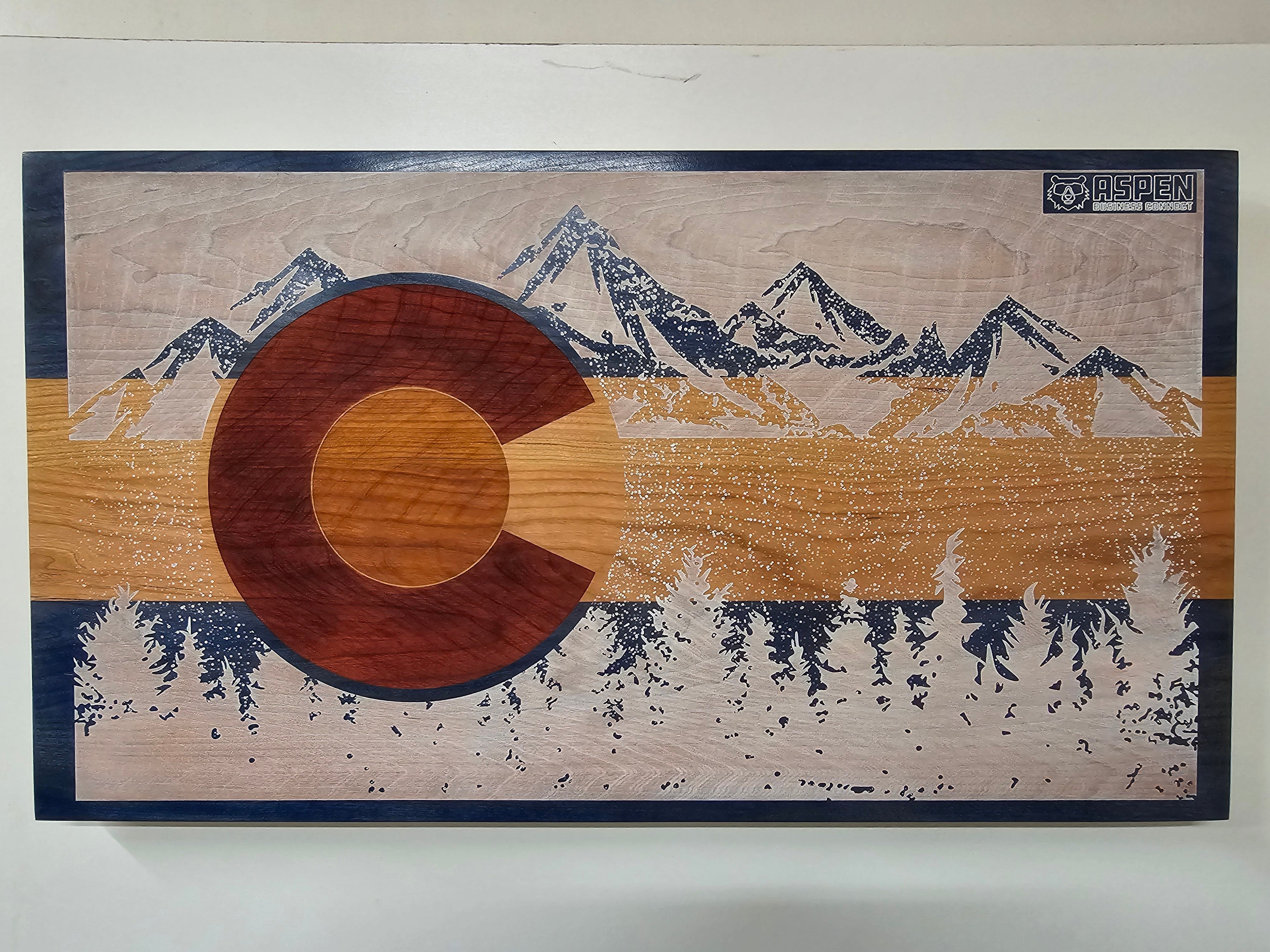Colorado Engraved Handcrafted Patriotic Wall Flag – Made by U.S. Veterans