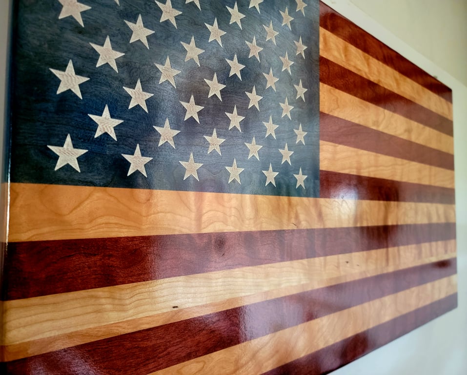 Old Glory Handcrafted Patriotic Wall Flag – Made by U.S. Veterans