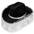 Bridal Party Rhinestone Tassel Western Denim Hat