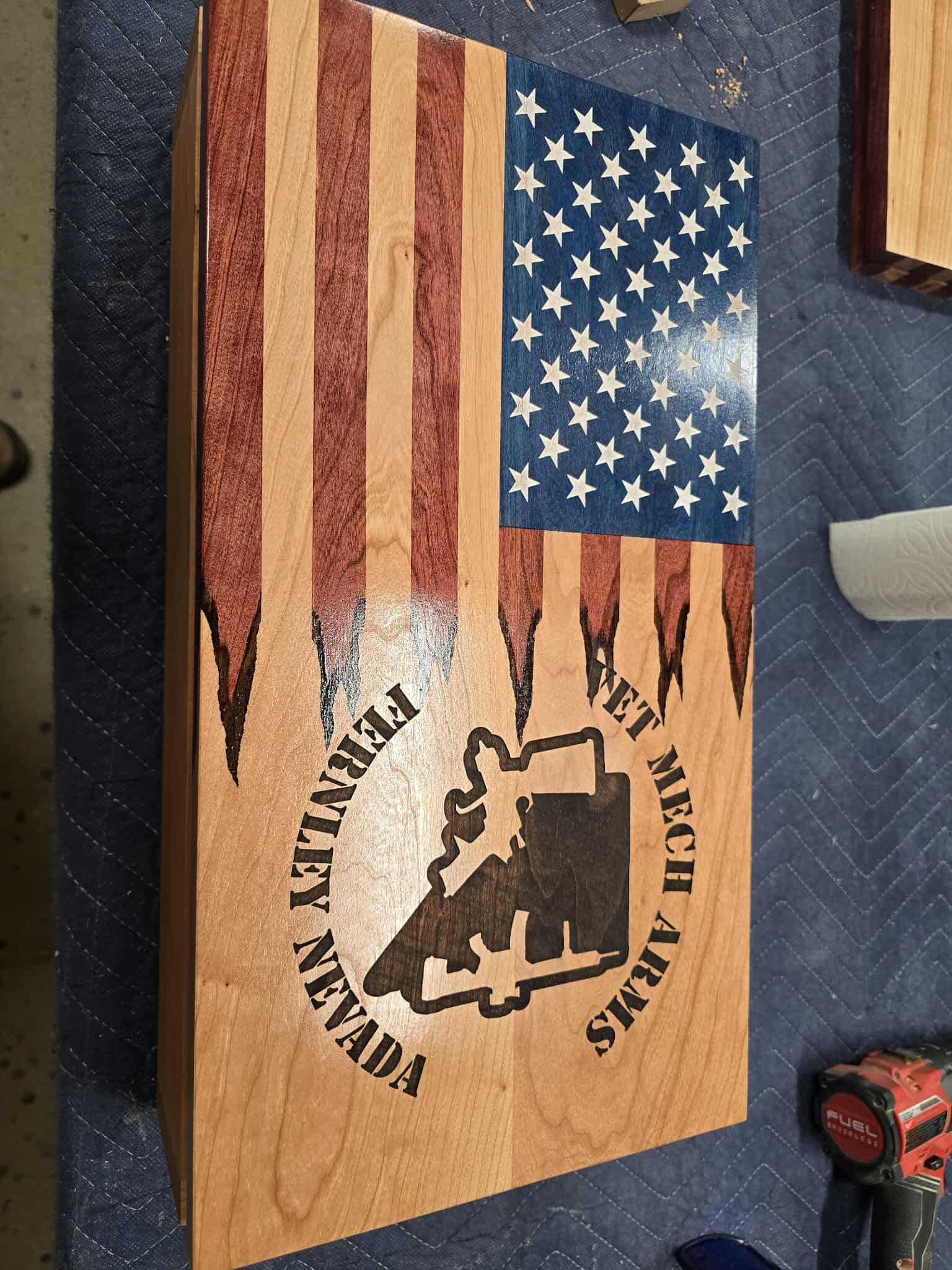 Small Handcrafted Cherry Hardwood Concealment Box – Made by U.S. Veterans