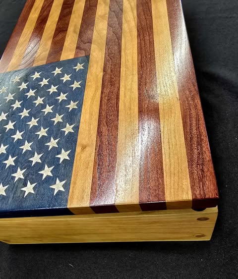Small Handcrafted Cherry Hardwood Concealment Box – Made by U.S. Veterans