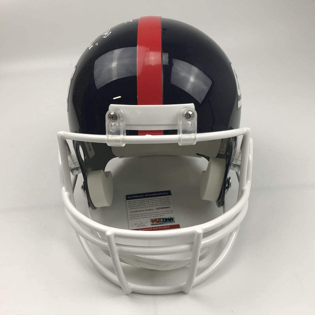 Autographed/Signed Lawrence Taylor Bad Mother New York Giants Full Size FS F/S Replica Football Helmet PSA/DNA COA