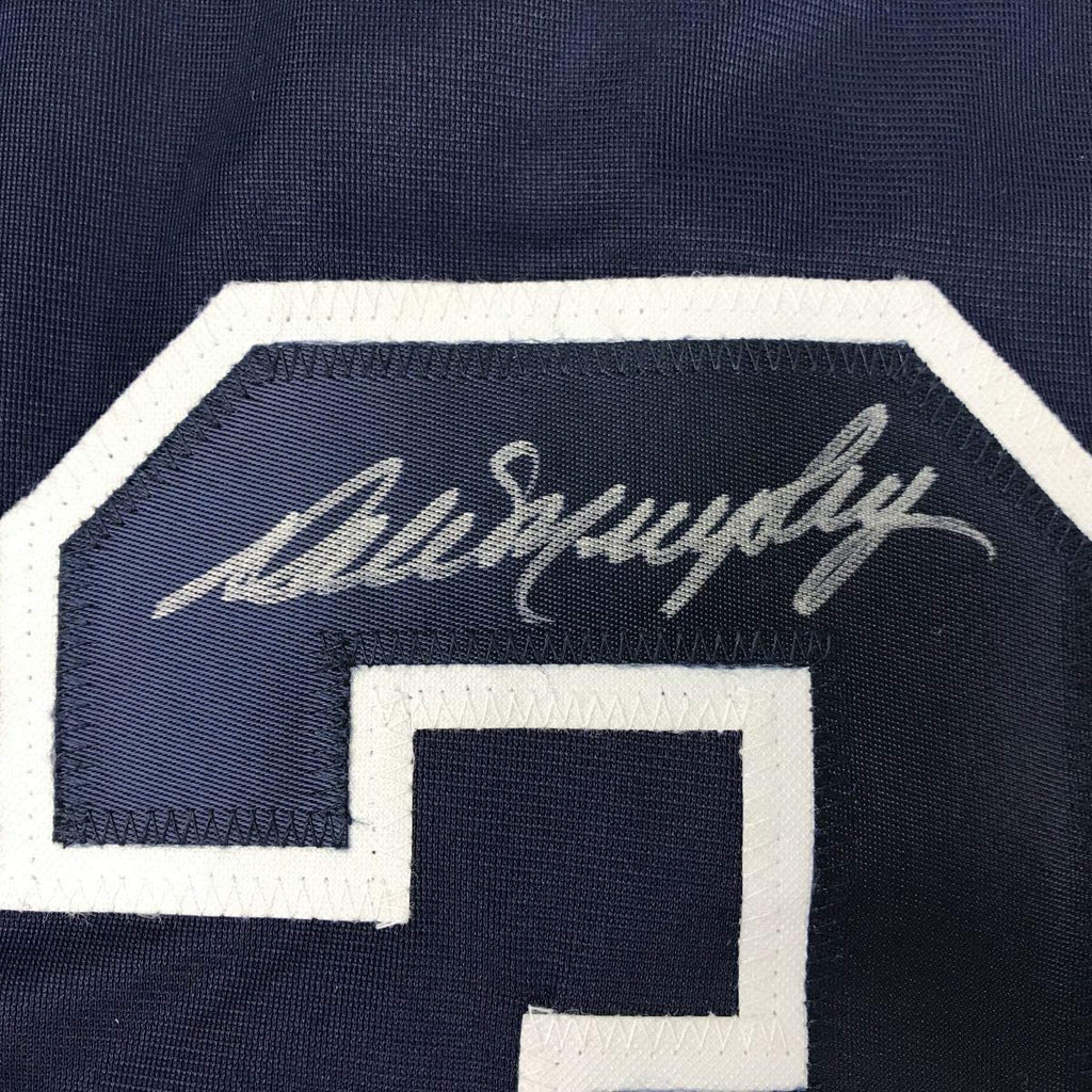 Framed Autographed/Signed Dale Murphy 35x39 Atlanta Dark Blue Baseball Jersey PSA/DNA COA