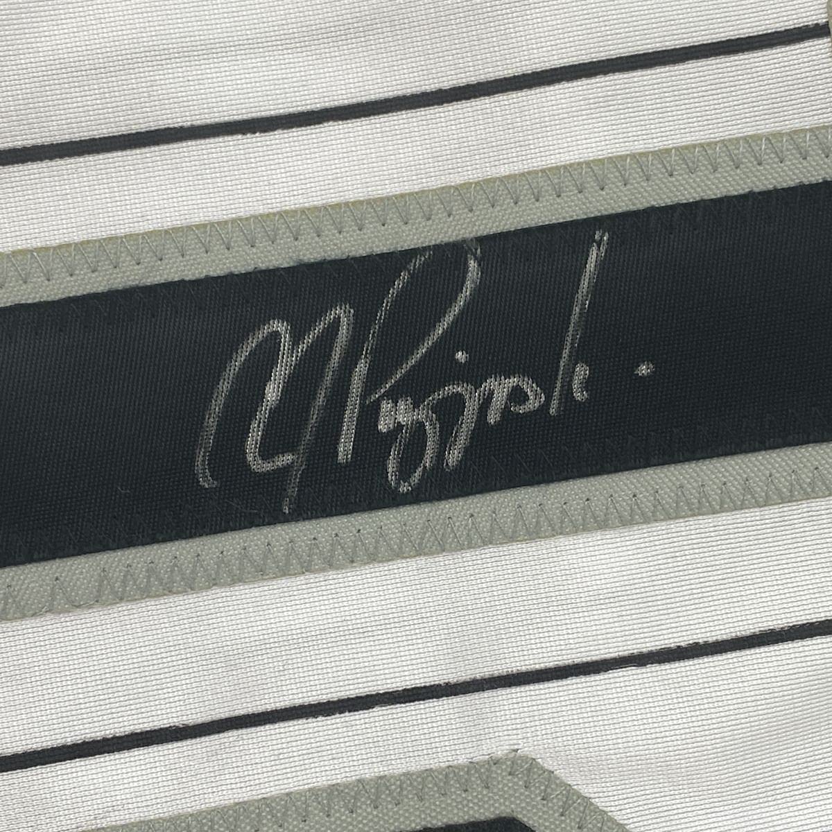 Autographed/Signed AJ A.J. Pierzynski Chicago Pinstripe Baseball Jersey PSA/DNA COA