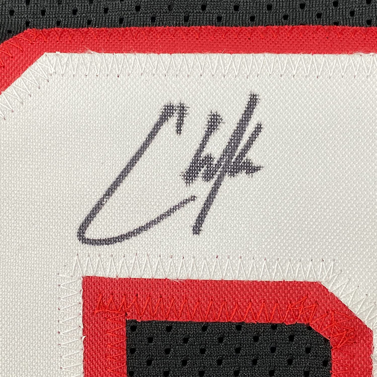 Framed Autographed/Signed Chase Edmonds 35x39 Arizona Black Football Jersey JSA COA
