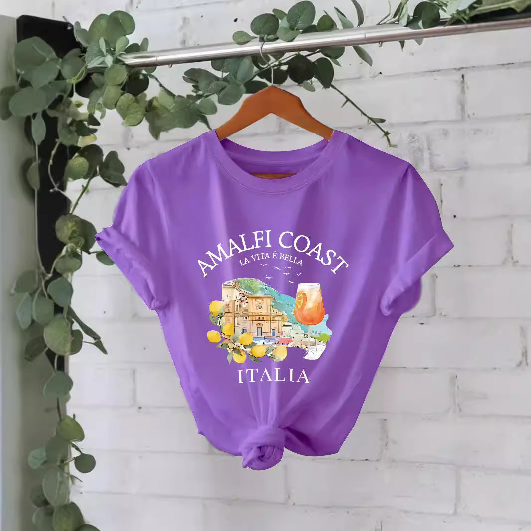Pattern printed T-shirt