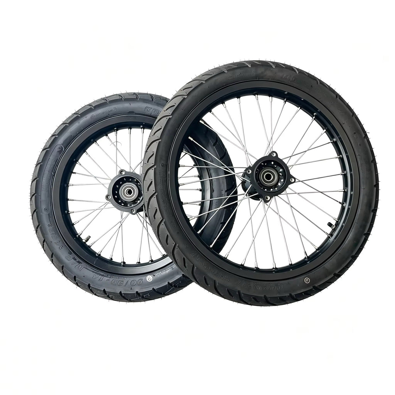 Black 17/14 Supermoto Set