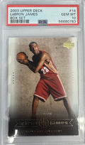 Graded 2003-04 Upper Deck LeBron James #14 Box Set Rookie RC Basketball Card PSA 10 Gem Mint