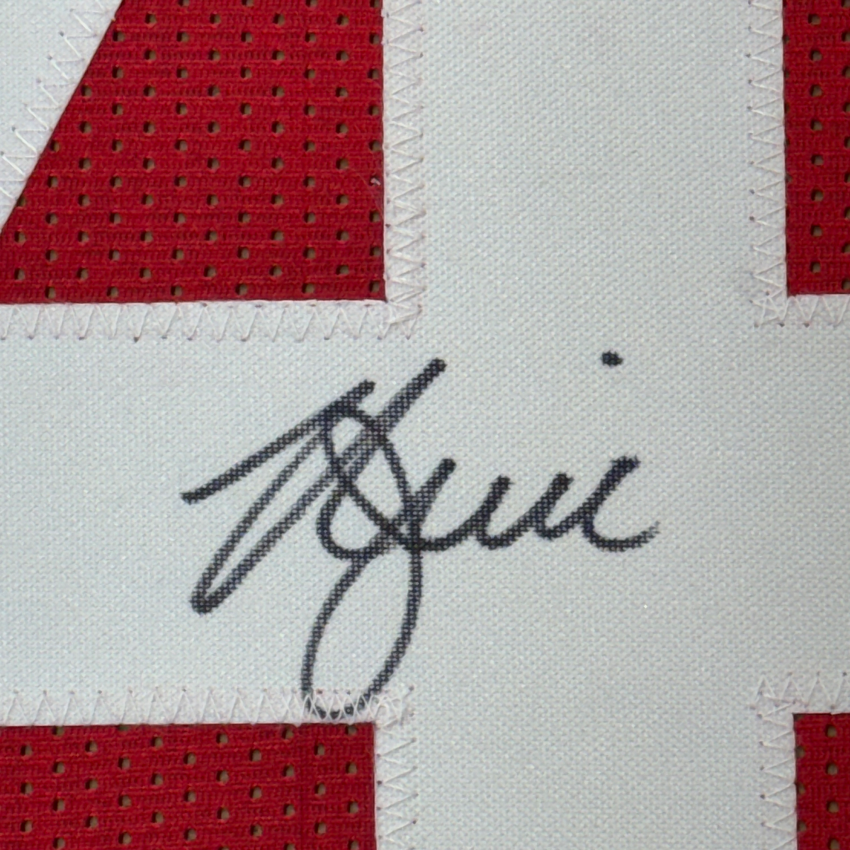 Framed Autographed/Signed Kyle Juszczyk 35x39 San Francisco Red Football Jersey Beckett BAS COA