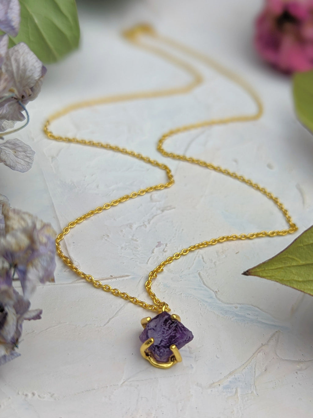 Raw Amethyst Necklace