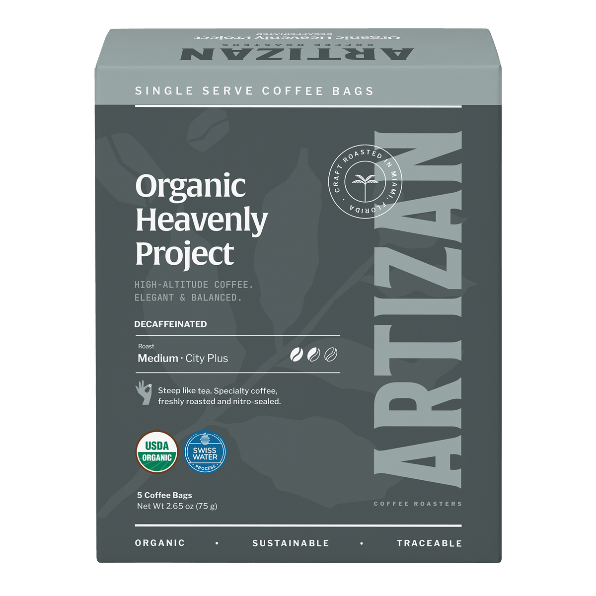 Organic Heavenly Project Decaf Coffee Singles