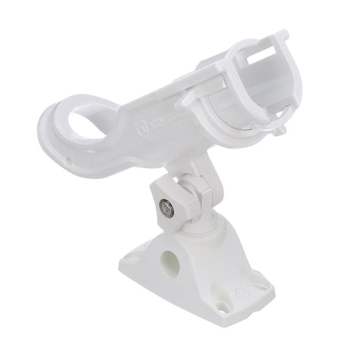 Attwood Heavy-Duty Adjustable Rod Holder w/Combo Mount - White [5009W4] - The Happening