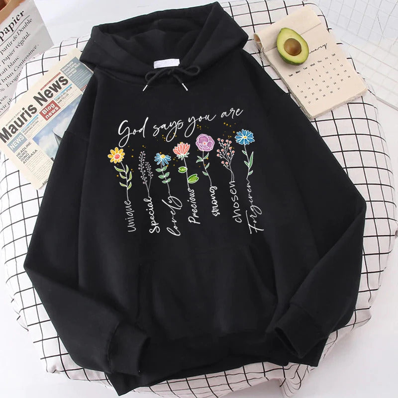 Fashion Funny Flower God Says You Are Unique Special Print