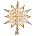 10-Light Capiz Star With Gold Glitter Finish Tree Top