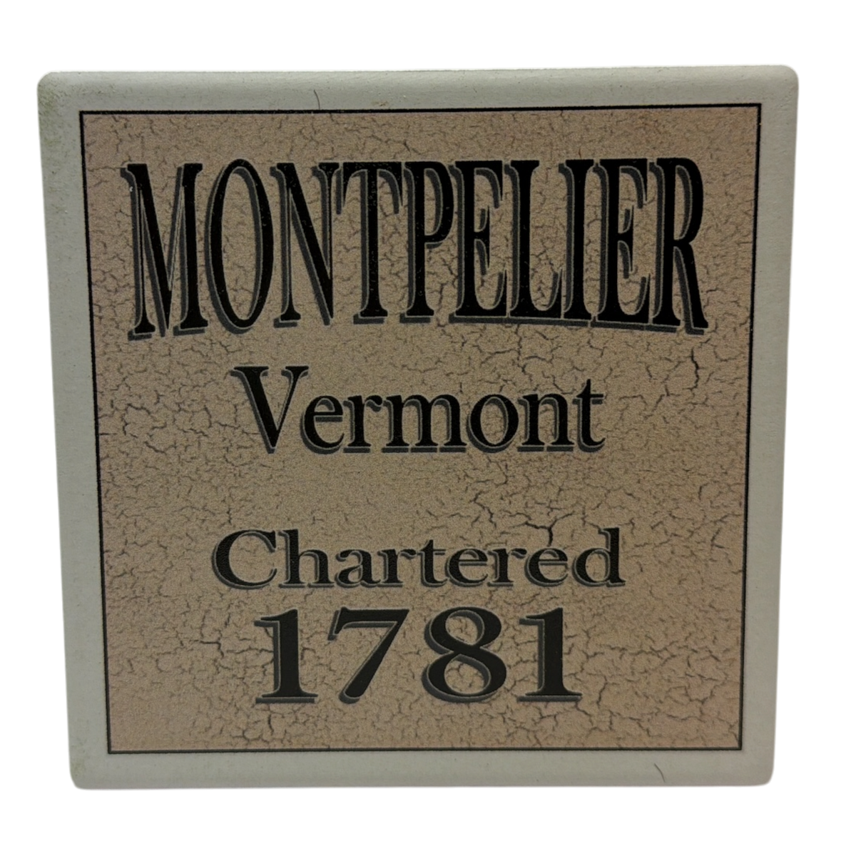 Local Towns Ceramic Coaster - Montpelier