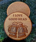 Love Good Head Patriotic Wood Coaster Set of 4 – Handcrafted by U.S. Veterans