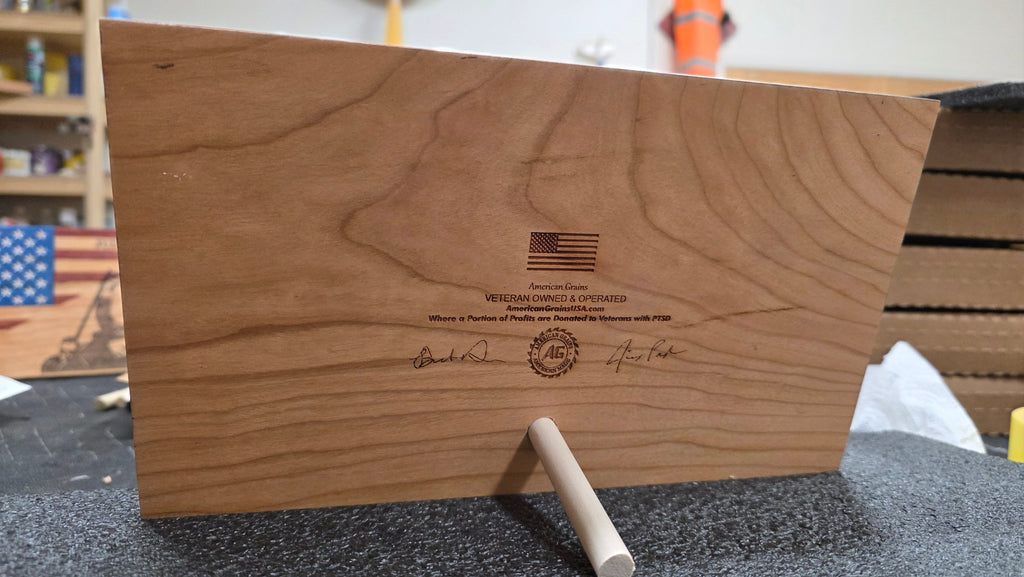 Faith & Freedom Handcrafted Wooden Desktop Flag – Made by U.S. Veterans