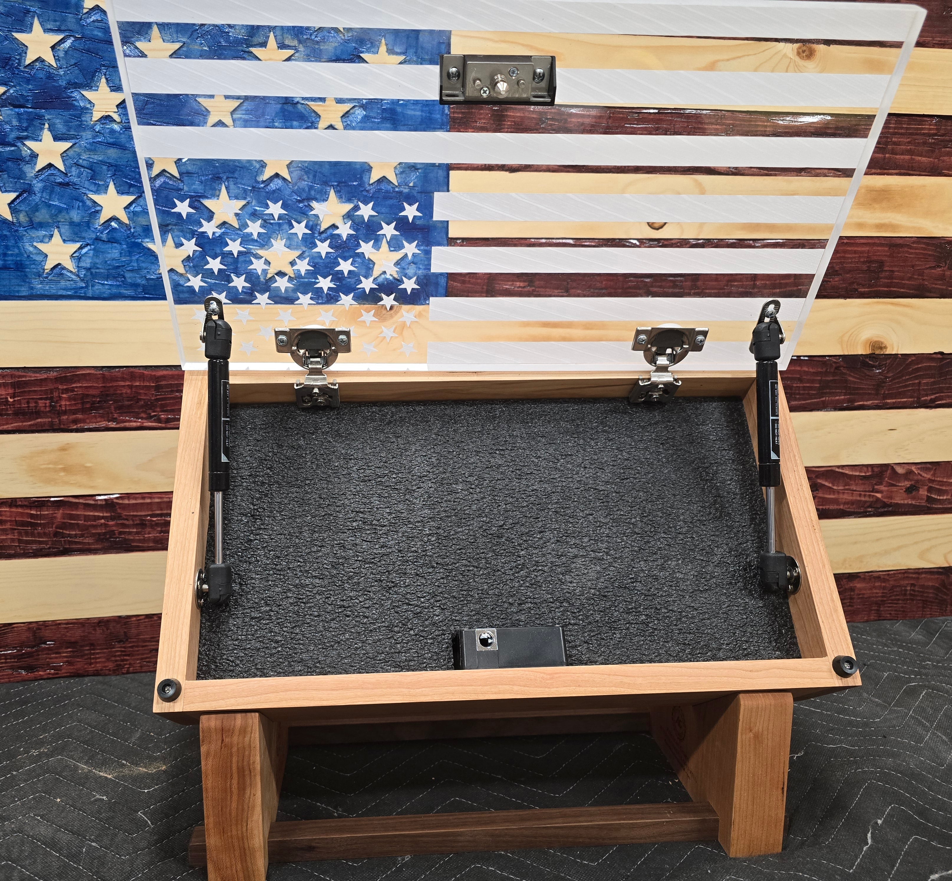Small Handcrafted Cherry Hardwood Concealment Box – Made by U.S. Veterans