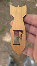 F-Bomb Magnet – Handcrafted Hardwood Bottle Opener Magnet – Made by U.S. Veterans