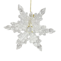 Spunglass Ornament - Clear Snowflake