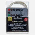 50-Light Multi Function Battery-Operated Warm White LED Fairy Light Set with Remote Control